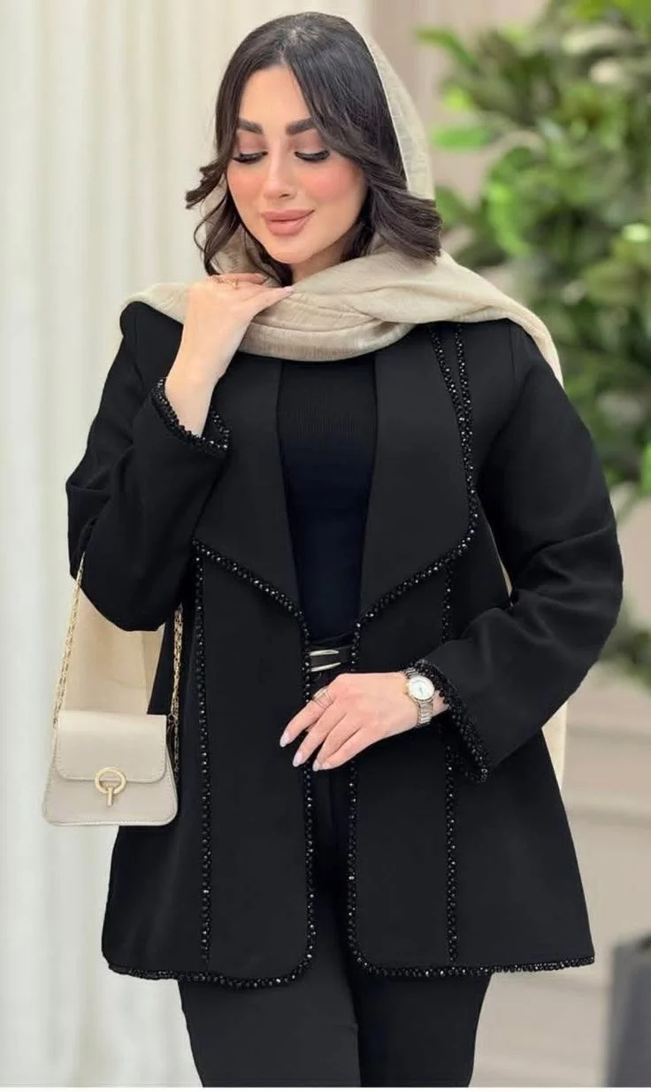 مانتو مجلسی مرواریددوزی شده