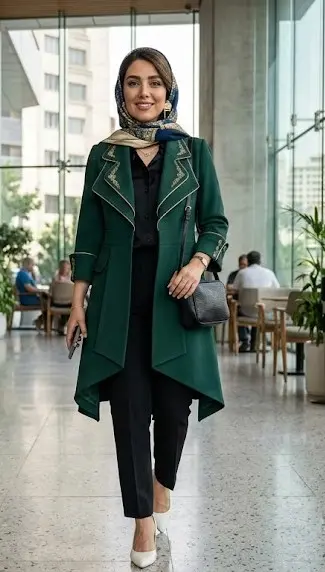 مانتو مجلسی دو یقه (دوبل)