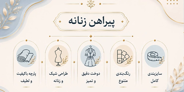 اینفوگرافیک پیراهن زنانه